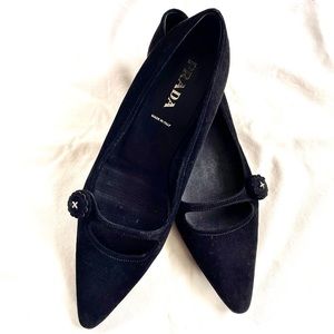 Black Prada ballet flats size 36